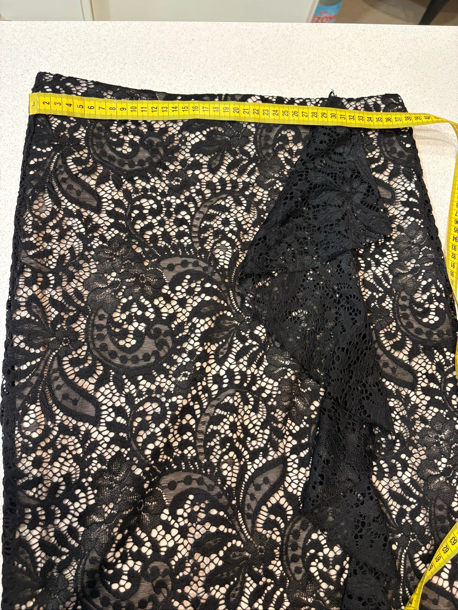 Jupe midi Dorothy Perkins en dentelle noire – T38 – photo 5